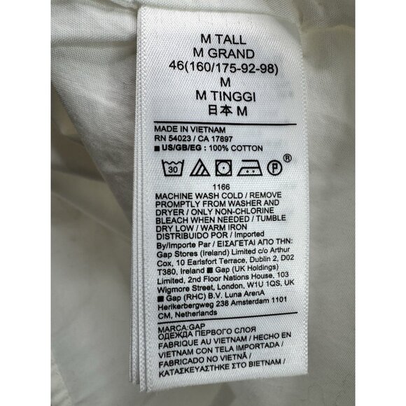 Gap Women's White Tank Top Size Medium Tall NWT - Picture 7 of 10